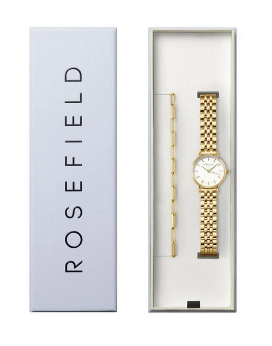 Rosefield Gold Small Edit Watch & Bracelet Set