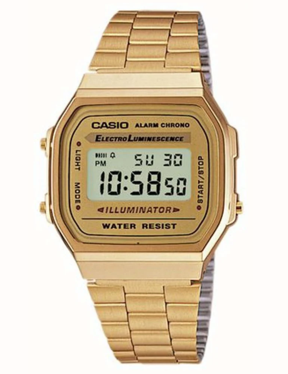 Casio Unisex Gold Plated Retro Digital Collection