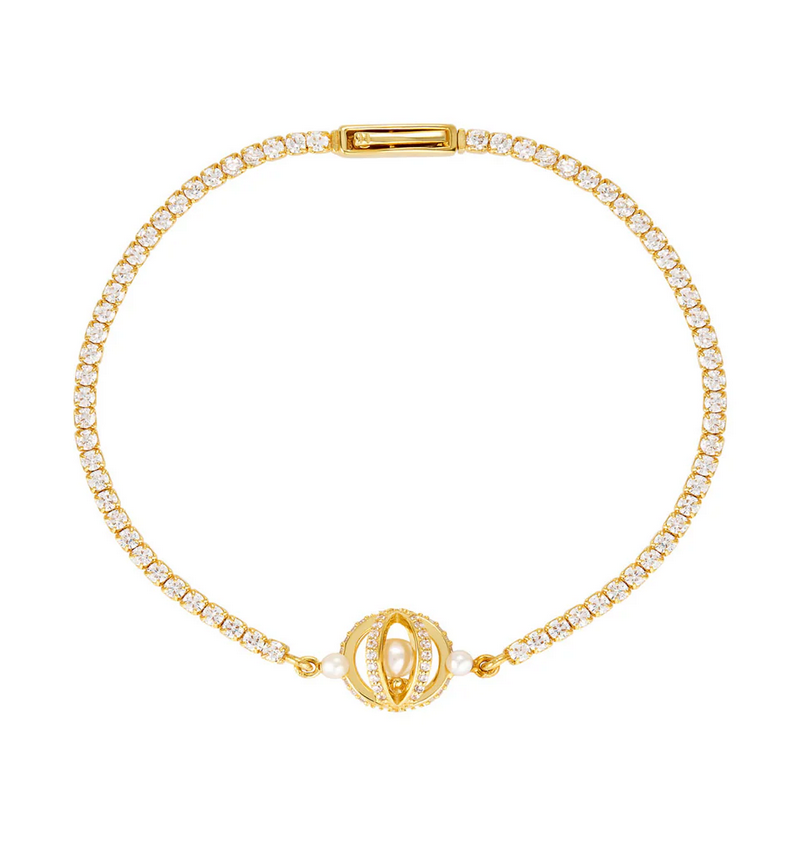 Majesty Freshwater Pearl Bracelet Gold