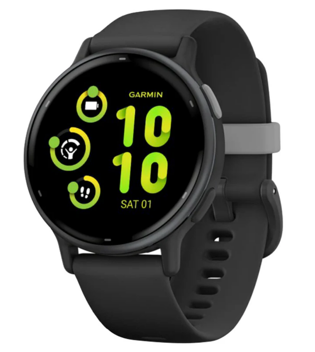 Garmin Vivoactive 5 Aluminium Bezel Silicone Band - Slate & Black