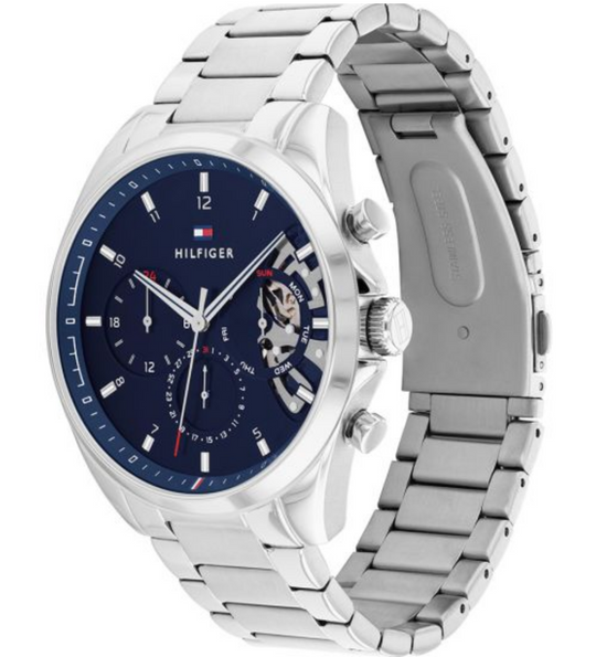 Baker Men's Analog Quartz Watch with Stainless Steel Bracelet