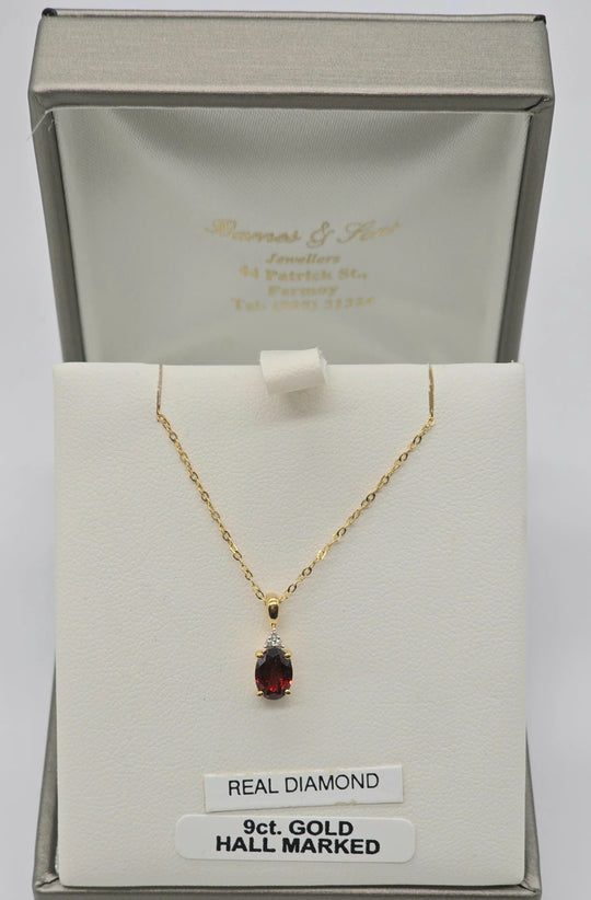 Ruby Pendant Stone Necklace