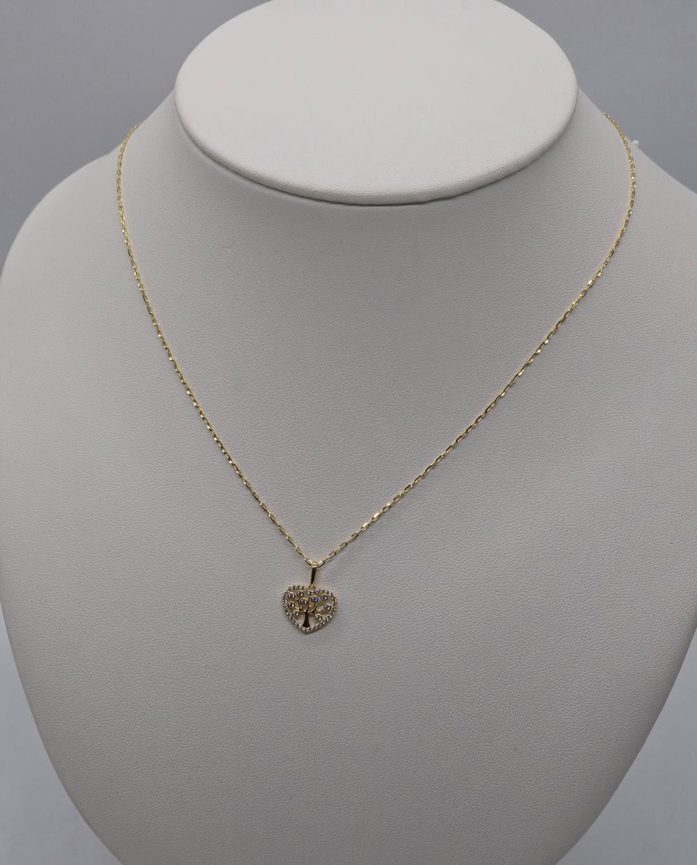 9ct Yellow Gold Diamond Small Heart Necklace